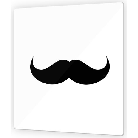 Pictogramme WC toilettes vestiaire Homme format 9 x 9 cm - Modèle Moustache (1/3)