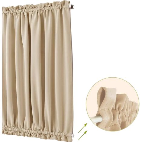 Rideau De Porte - Occultant Pour Porte Coulissante Ou Porte Française - Poche Pour Tringle - 54 x 72 Pouces - Beige Biscotti - 1 Pièce
