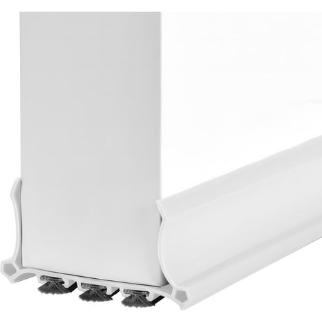 Boudin de Porte Isolant 98x5cm, Autoadhésif et Ajustable, Bande d'Étanchéité Thermique et Phonique, Anti-Bruit, Poussière, Courant d'Air Froid, Anti-Souris et Fourmis (Blanc)