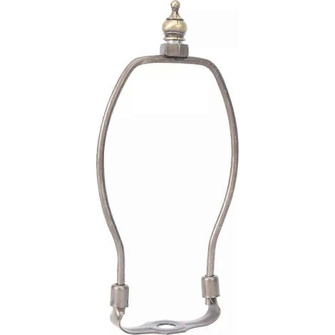 Support d'abat-jour araignée pour lampe enfant, style lanterne vintage, structure en alliage plaqué, corne, 17,8 x 10,3 x 0,2 cm (1/5)
