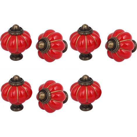 Home Office Möbel Keramik Kürbis Form Poignée de tirage Bouton Rot 7pcs (0447f2036a85383dbbbe23f1fda (1/3)