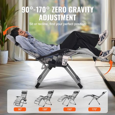 Fauteuil Inclinable Zéro Gravité - 645 mm Transat Relax Jardin