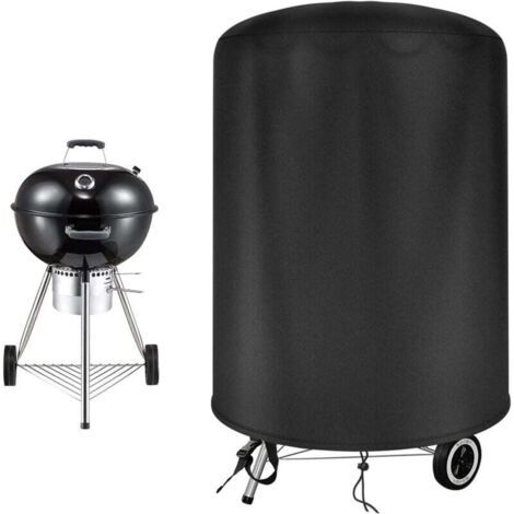 Cobertura de grill circular de 57 cm de diámetro en tejido Oxford impermeable (500D) para exteriores (Φ70 × 70 cm). (1/4)