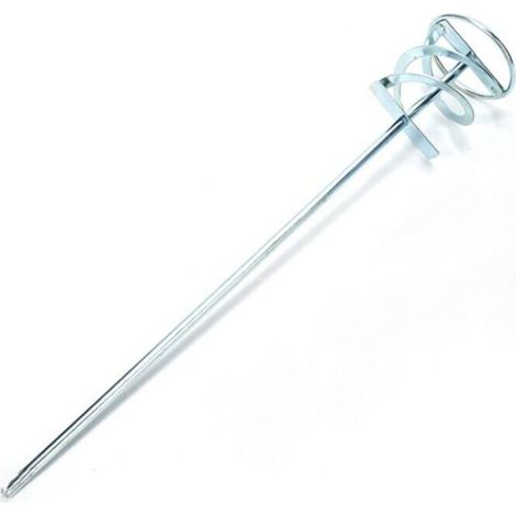 Malaxeur double hélice pour mortier – Tige mélangeuse 120 mm × 500 mm en acier inoxydable, agitateur hélicoidal professionnel (1/4)