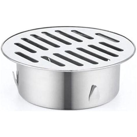 Pair Siphon De Sol Rond en Acier Inoxydable, Grille De Goutte, Filtre Anti-Encrassement, Outils De Maison pour Balcon, Cour,Siphon De Sol pour Toit, Terrasse, Jardin ExtéRieur (ø110 mm) (1/5)