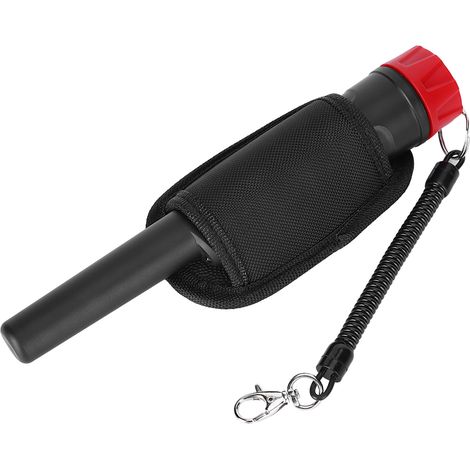 Détecteur de métaux portatif MD970, entièrement étanche, haute sensibilité, avec tige de positionnement (noir). (1/5)