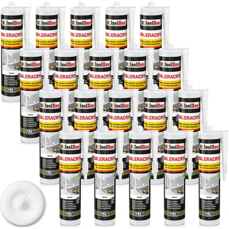Colori acrilici IsolBau bianchi per pittura, Maleracryl, 20 x 300 ml (1/5)