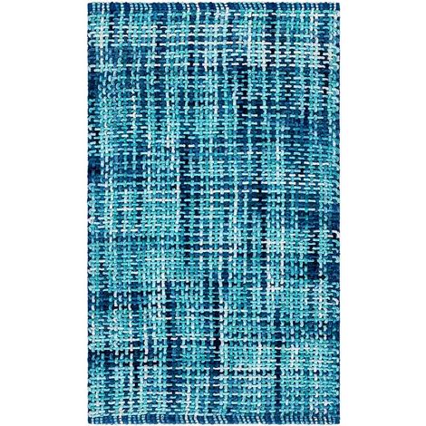 Tappeto da bagno CRAZY BLUE, morbido e assorbente in microfibra antiscivolo, lavabile in lavatrice, ideale per doccia, lavabo e sanitari, con effetto intreccio 50x80cm (1/5)