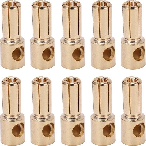 Lot de 10 Connecteurs Banana CNC Haute Précision, Transmission Optimale, Anti-Oxydation, Bricolage Électronique, Bonne Conductivité (1/5)