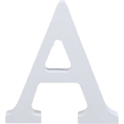 TrAdE Shop Traesio - Lettera A In Legno Bianco 11cm Decorazione Confettata Matrimonio Compleanno Casa -