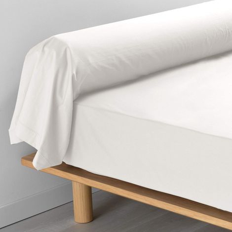 Taie de traversin 85 x 185 cm taie d'oreiller doux en percale 100 % coton, coloris lin (1/2)