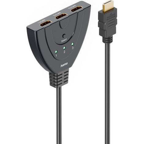 Hama 00205101 HDMI-Umschalter 3x1 4K HDMI 2.0