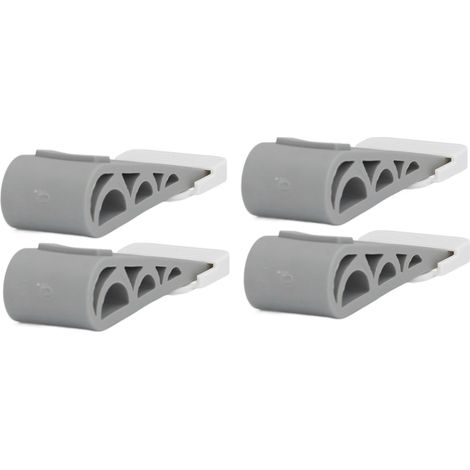 Butée de porte empilable en caoutchouc robuste (lot de 4), cale de bas de porte pour la maison ou le bureau. (1/5)
