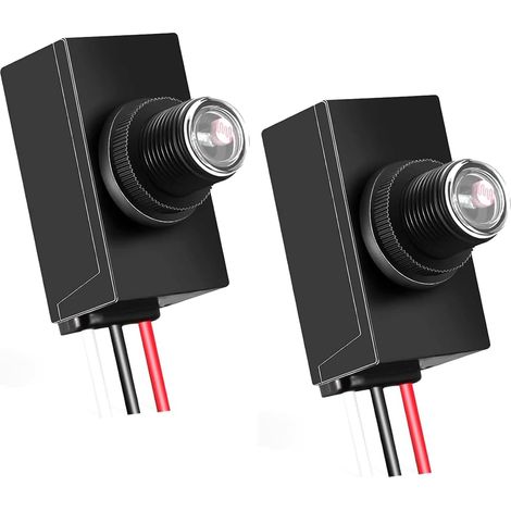 Lot De 2 Capteurs Photoélectriques Pour Éclairage Extérieur, 120-277 V, Capteur De Lumière Crépusculaire Pour Luminaires Extérieurs (1/5)