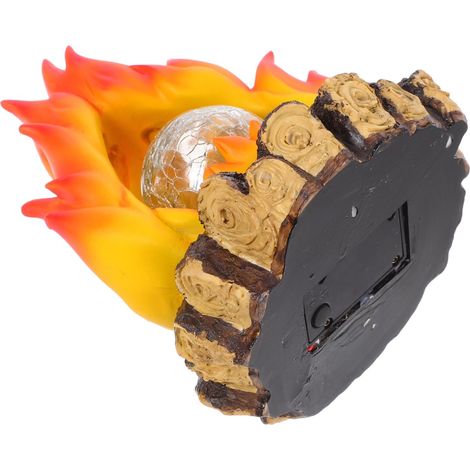 Lampe Solaire Fausse Bûche De Cheminée 3d Led Pour Décoration Extérieure (1/5)