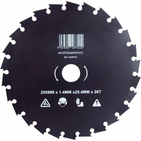Disco per decespugliatore 26 denti larghezza 200mm (1/2)