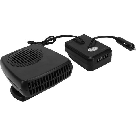 Chauffage à piles compatible avec la batterie Makita BL1850, 200 W, 2 vitesses, silencieux, avec fonction dégivrage et désembuage, et deux ports USB. (1/5)