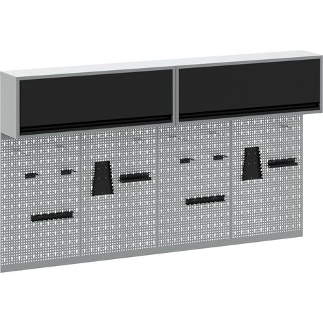 Set di armadi per attrezzi con lo scaffale 6 pcs Nero vidaXL (1/5)