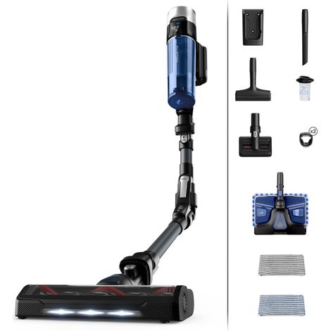 Aspirateur balai sans fil 4-en-1 avec tête Aqua