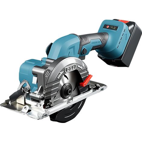 Scie circulaire sans balais, lame de 125 mm, design ergonomique, 1 Batterie (1/2)
