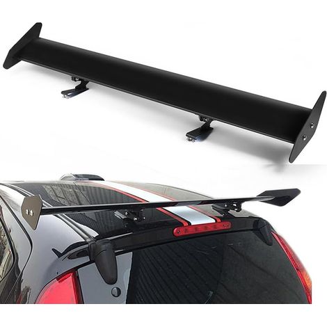 Aileron Universel pour Voiture, Spoiler Arrière 110cm en Aluminium avec Double Chambre, Design Sportif sans Perçage pour Décoration Auto