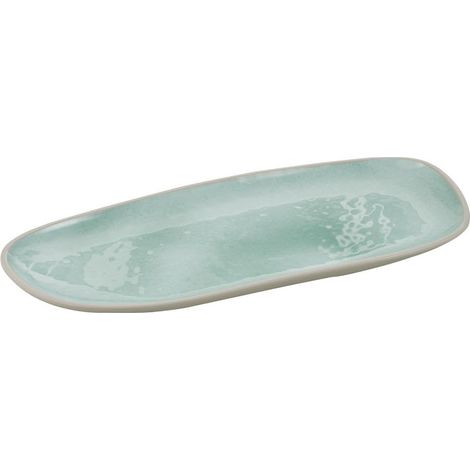 Assiette CALA - Mélamine vert/gris, 34 x 15 cm, empilable (1/5)