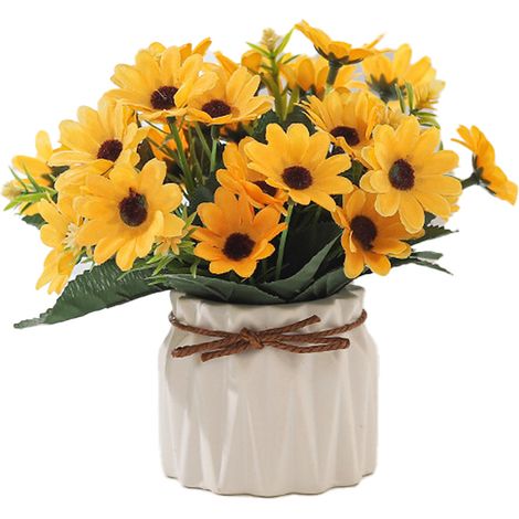 Vase décoratif pour table à manger, fête à la maison ou au bureau - Vase en céramique pour bouquet factice (1/5)
