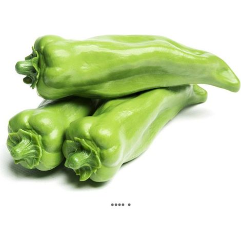 Piment Vert artificiel en lot de 3 en Plastique soufflé L 160x40 mm