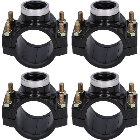 Kit de 4 raccords rapides supplémentaires pour tuyau d'évacuation d'eau en plastique, filetage femelle G1 (1/5)