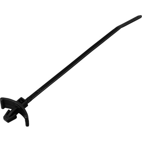 TRU COMPONENTS TC-13030692 TC-WM-100-2.5-UVB-B Kabelbinder 100 mm 2.5 mm Schwarz mit Flügelverschlus