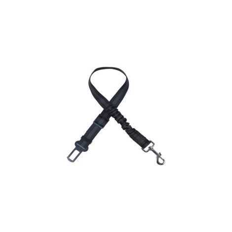 Lot de 3 ceintures de sécurité pour chien en voiture – Noires – Crochet blanc réfléchissant (1/5)