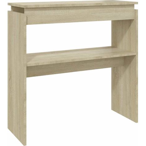 vidaXL Tavolino Consolle Rovere Sonoma 80x30x80cm in Legno