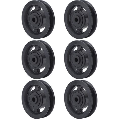 Lot de 10 poulies universelles à roulement de 90 mm pour machine à câbles, équipement de gym, porte de garage (1/5)