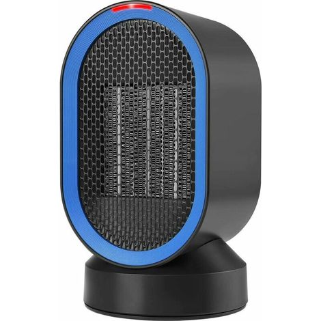 Mini radiateur électrique, radiateur en céramique portable 600 W, balançoire à 60 ° avec vent chaud naturel, fonction de protection contre la surchauffe, pour la maison, la maison, le bureau (1/5)