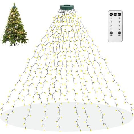 BUNTHAUS 2m Guirlande Lumineuse Blanc Chaud 400LED Guirlande Fil Cuivre 8 Modes Guirlande LED pour Lumière D'arbre de Noël de 1 5 2 1 m, pour la Décoration Extérieur, Jardin, Arbres etc (1/5)
