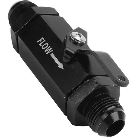 Clapet anti-retour d'arrêt de carburant en alliage d'aluminium 6061, anodisé noir, robuste et antirouille, pour tuyau AN10 (1/5)