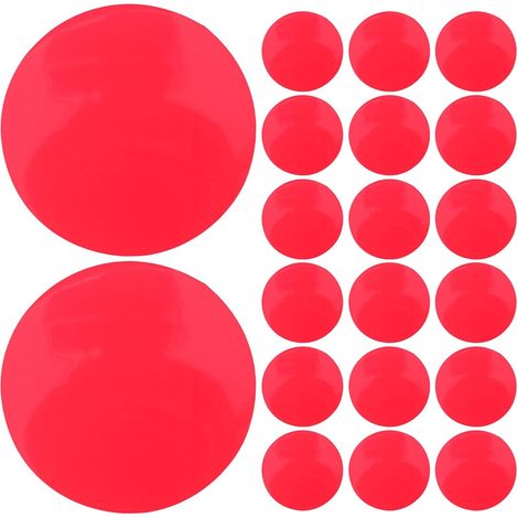 Lot de 20 filtres adhésifs Ronds de 6,6 cm (2,6 Pouces) à Changement de Couleur pour projecteurs de Lampe Torche, filtres gélatine de Correction de Couleur pour cinéma, vidéo, Photo et (1/5)