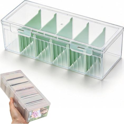Boite Rangement Carte,Rangement Carte avec Diviseurs Amovibles Plastique 23.59.56.8cm (1/5)