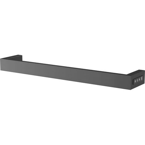 JTP Zen Dry Electric Bar Towel Rail 600mm W - Brushed Black (1/4)