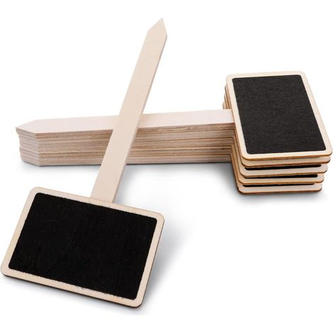 20 Étiquette végétale, Bois durable, Résistant à l'usure, Pour jardin, Serre et pots (1/5)