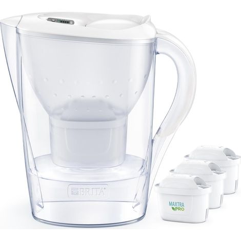 Brita - Jarra filtrante Marella Cool Memo, volumen 2,4 l, 3x filtro Maxtra Pro, blanco 1052791 (1/6)