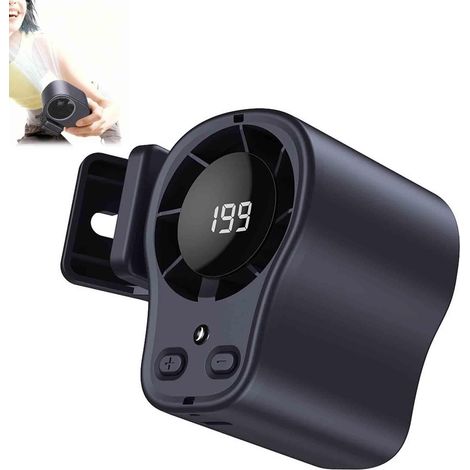 Mini climatiseur portable avec clip pour voiture, ventilateurs de refroidissement personnels rechargeables par USB, écran LED 2026, rotation à 360°, 199 vitesses réglables pour la maison (1/5)