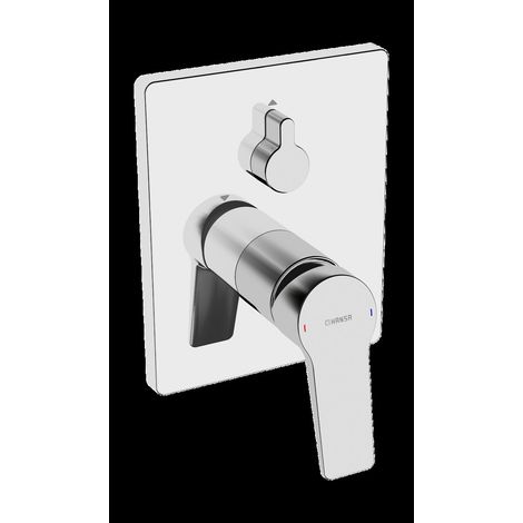 Hansa Twist - Miscelatore ad incasso per vasca da bagno, con deviatore a 2 utenze, cromato 89849083 (1/3)