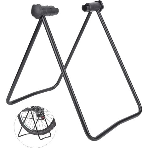 Support vélo en acier fin noir en U, béquille fine pour cadre de stationnement vélo (1/5)