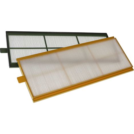 vhbw Filterset kompatibel mit Zehnder ComfoAir 375 Standard Lüftungsgerät - Luftfilter G4 / F7 (2 Stück), 50 x 16 x 1 cm, Weiß / Gelb / Grün