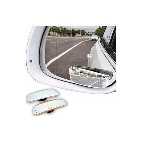Verre en verre aveugle mirroir auto, rétroviseur aveugle miroir latéral 360 ° grand angle réglable, 2 pièces haute qualité (1/5)