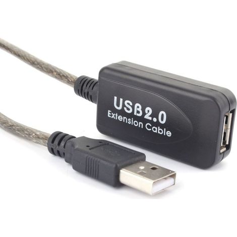 Câble de rallonge USB 2.0 Type A mâle-femelle 15 mètres pour connexion longue distance (1/3)