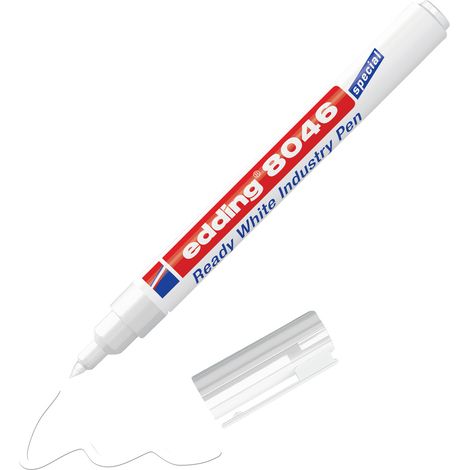 Edding 4-8046049 Industriemarker Weiß wasserfest: Ja