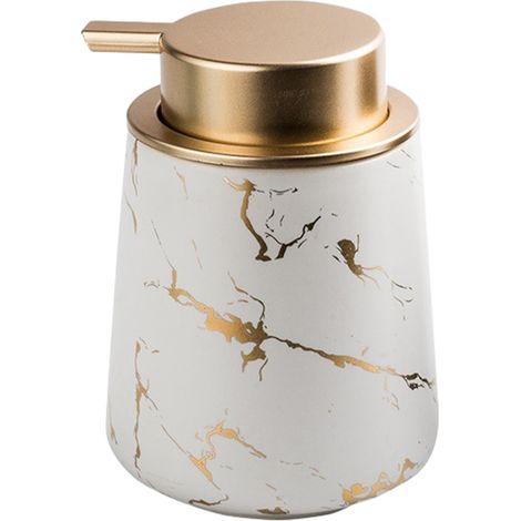 Distributeur De Savon Liquide - En Porcelaine Mate - 400 Ml - Pour Salle De Bain Cuisine Bureau - Noir - 1 Pièce (1/5)
