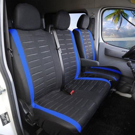 Housse De Siege - Universelle Pour Camionnette Bus Et Fourgon - Compatible Airbag - Avec Acces Ceinture De Securite - Par 2 (1/4)